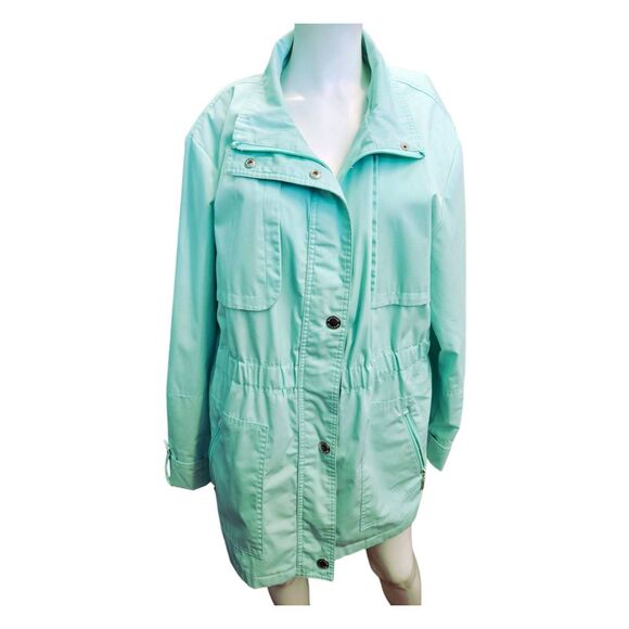 Mackintosh Teal Spring Jacket Womens Size 1X - Picture 2 of 10